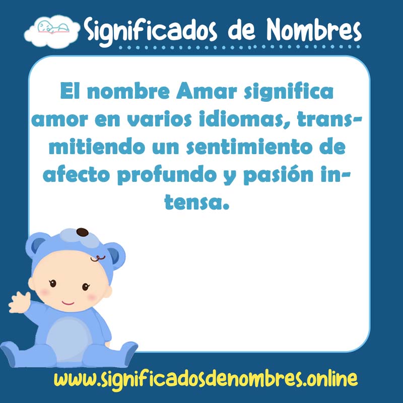 Significado y origen del nombre Amar