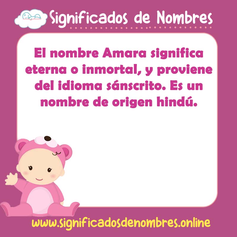 Significado y origen del nombre Amara