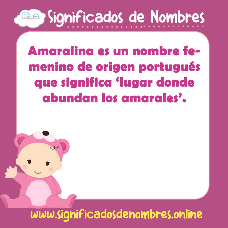 Significado y origen del nombre Amaralina