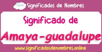 Significado de Amaya Guadalupe