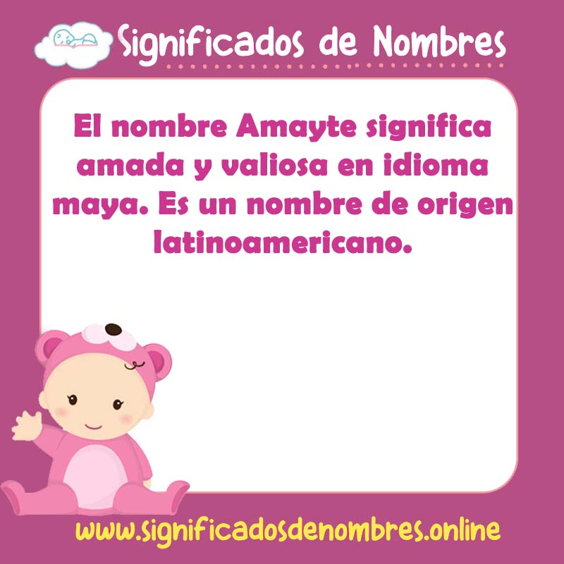 Significado y origen del nombre Amayte