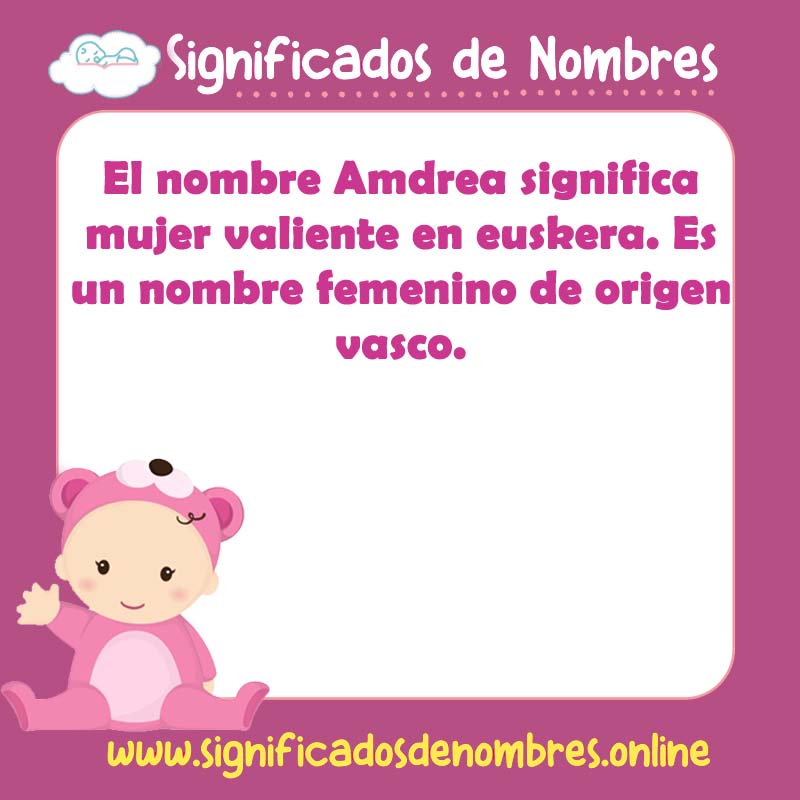 Significado y origen del nombre Amdrea