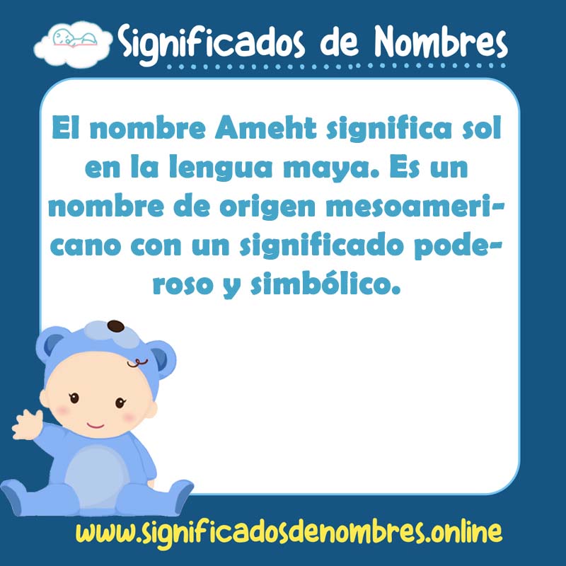 Significado y origen del nombre Ameht
