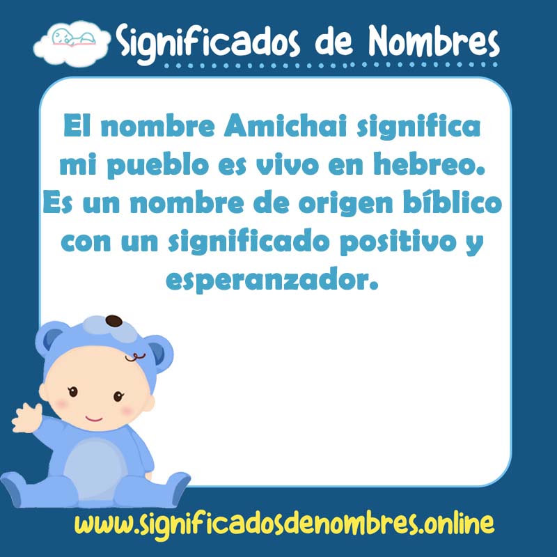 Significado y origen del nombre Amichai