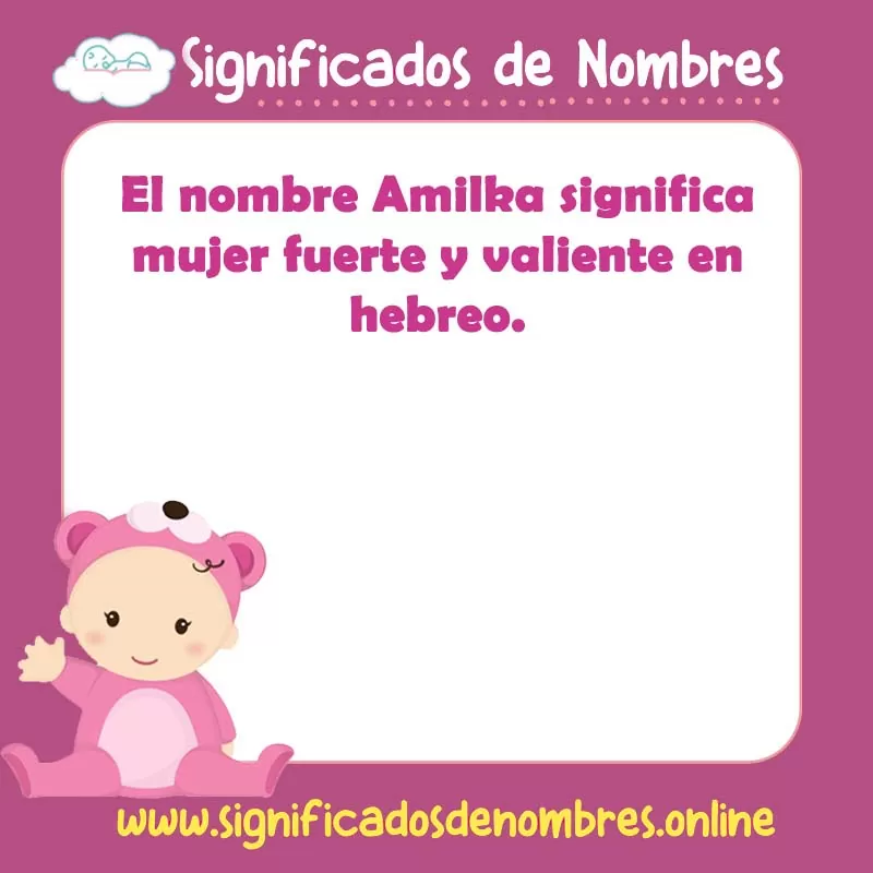 Significado y origen del nombre Amilka