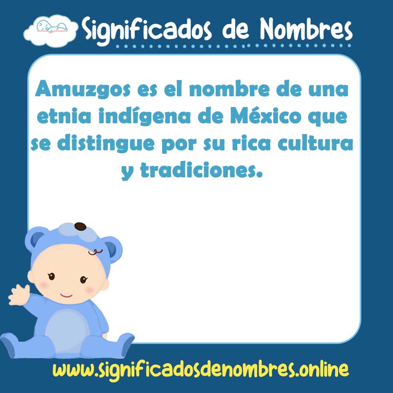 Significado y origen del nombre Amuzgos