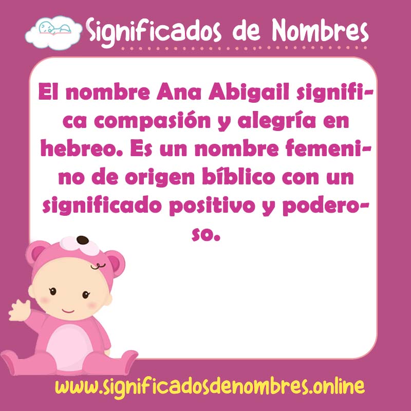 Significado y origen del nombre Ana Abigail