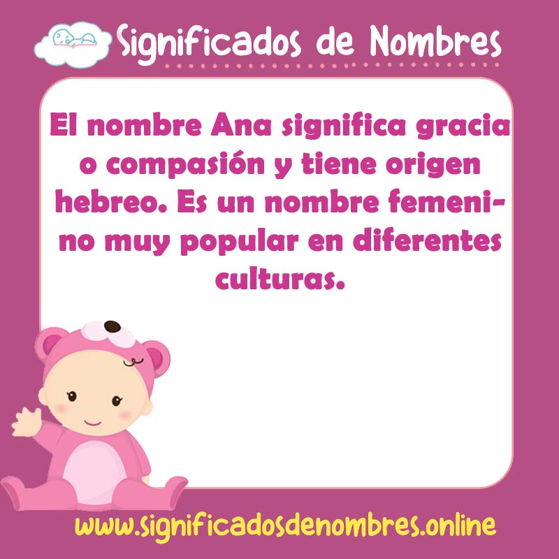 Significado y origen del nombre Ana