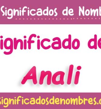 Significado de Anali