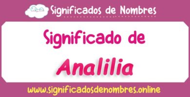 Significado de Analilia