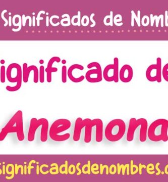 Significado de Anemona