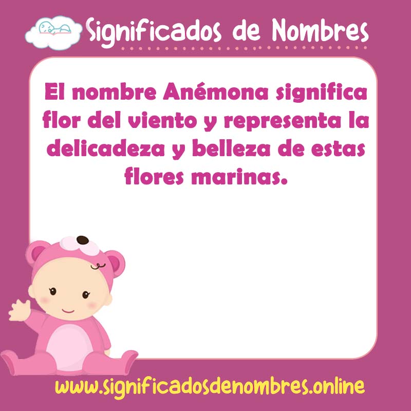 Significado y origen del nombre Anemona
