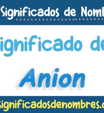 Significado de Anion
