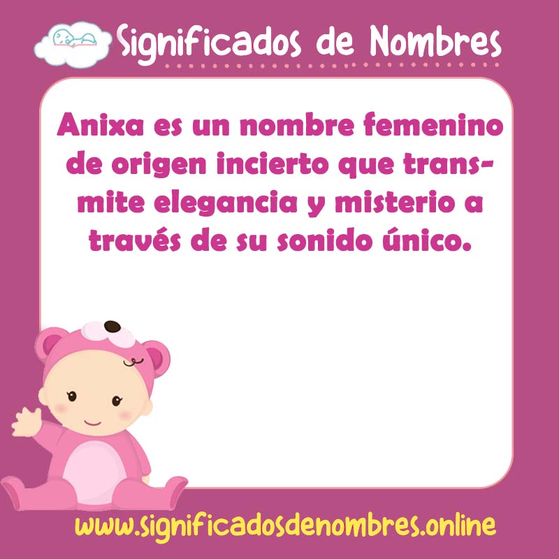 Significado y origen del nombre Anixa