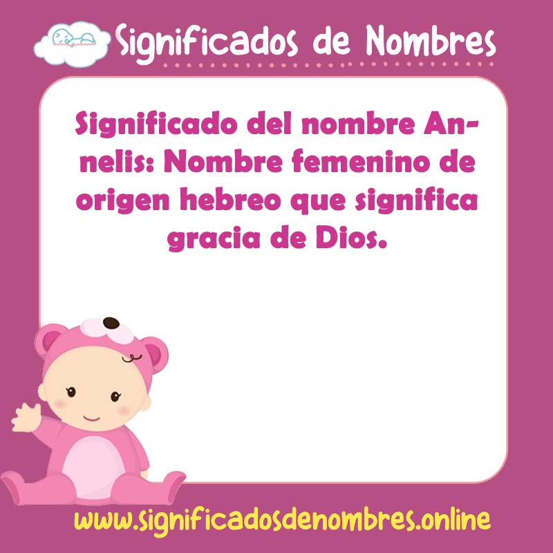Significado y origen del nombre Annelis