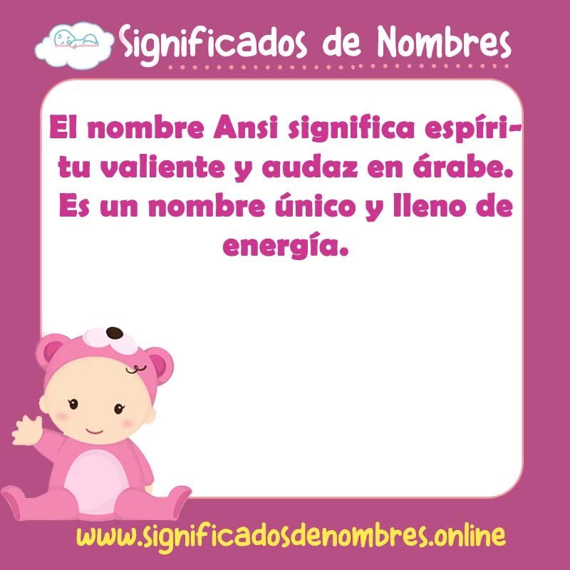 Significado y origen del nombre Ansi