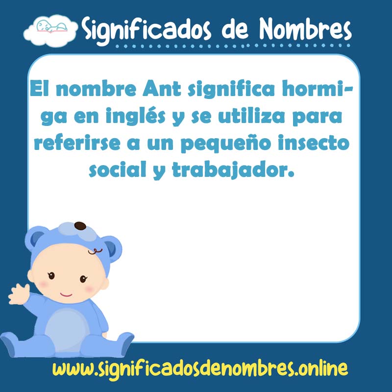 Significado y origen del nombre Ant