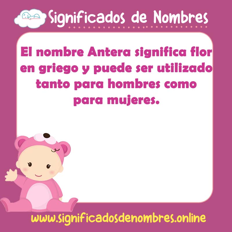 Significado y origen del nombre Antera