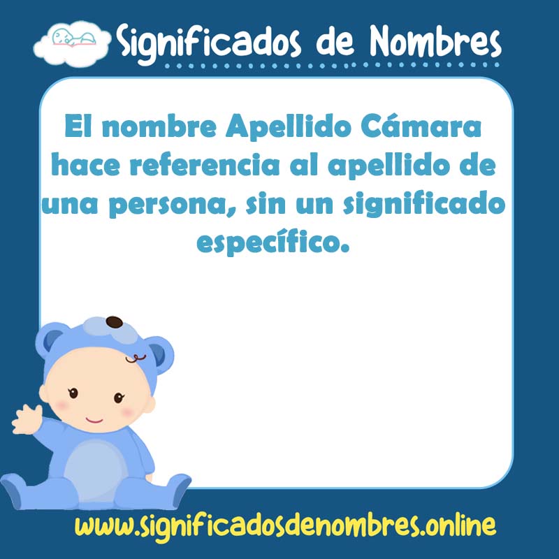Significado y origen del nombre Apellido Camara