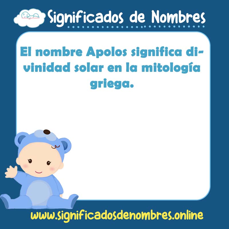 Significado y origen del nombre Apolos