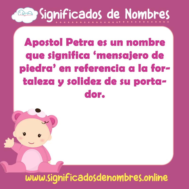 Significado y origen del nombre Apostol Petra