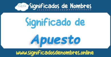 Significado de Apuesto