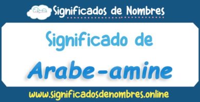 Significado de Arabe Amine