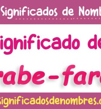 Significado de Arabe Farah