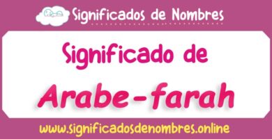 Significado de Arabe Farah