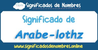Significado de Arabe Lothz