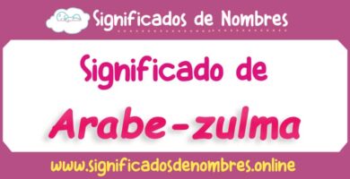 Significado de Arabe Zulma