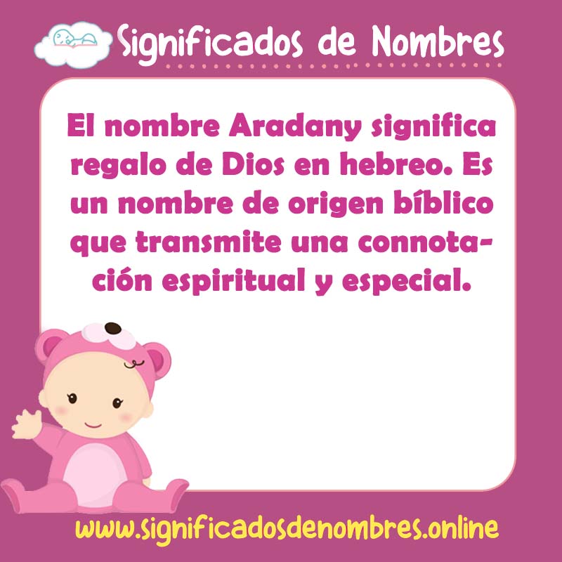 Significado y origen del nombre Aradany
