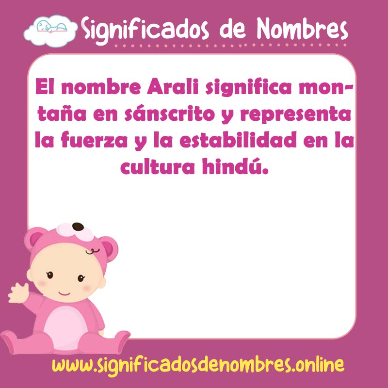 Significado y origen del nombre Arali