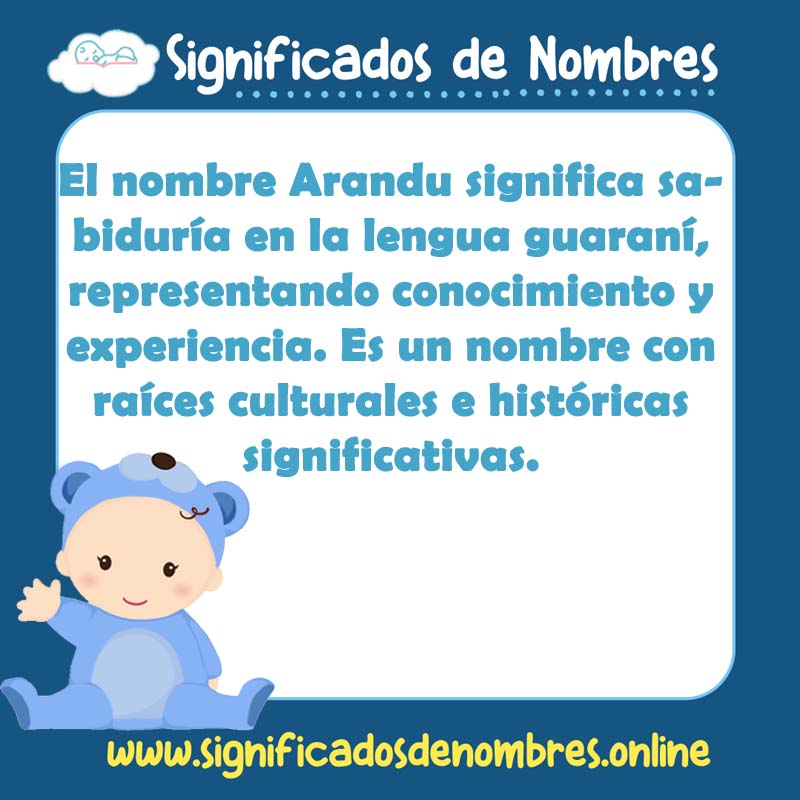 Significado y origen del nombre Arandu