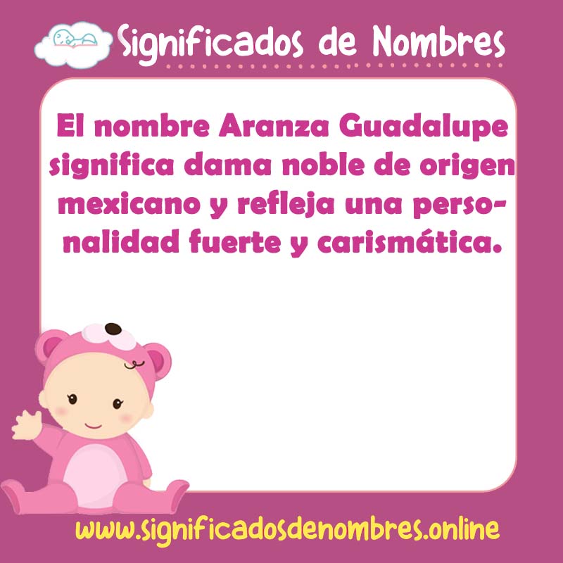 Significado y origen del nombre Aranza Guadalupe