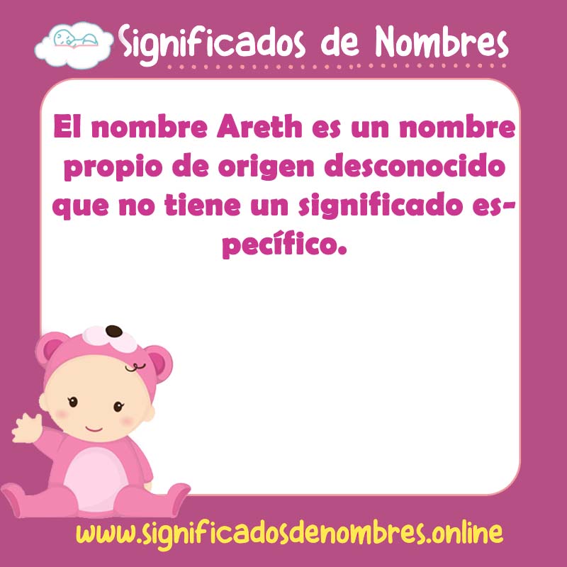 Significado y origen del nombre Areth