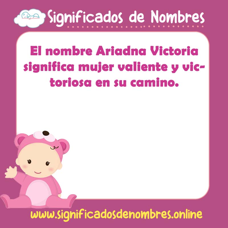 Significado y origen del nombre Ariadna Victoria