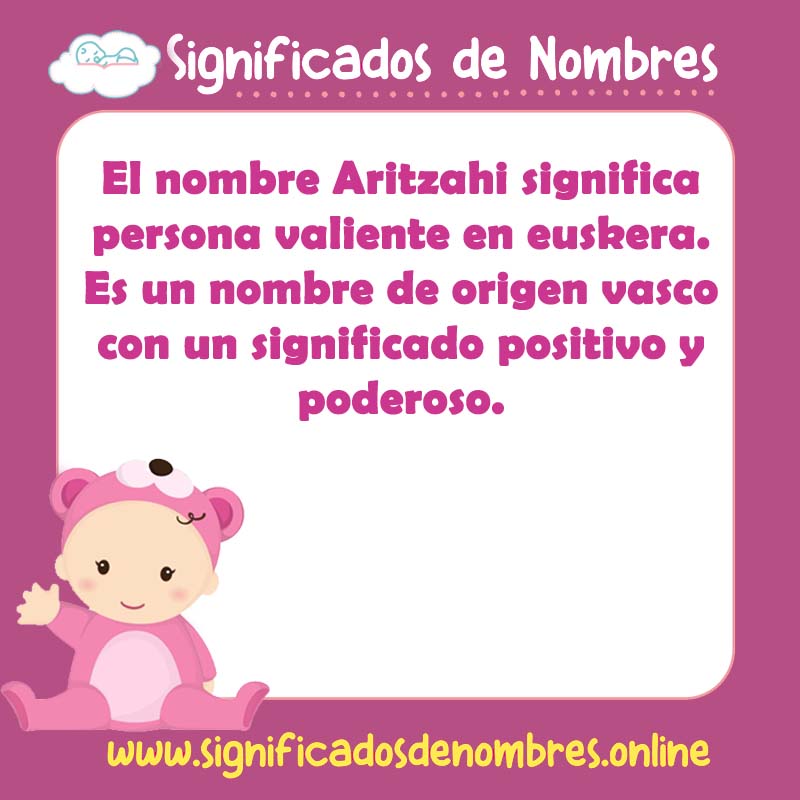 Significado y origen del nombre Aritzahi