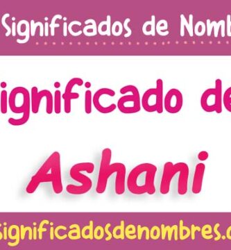 Significado de Ashani