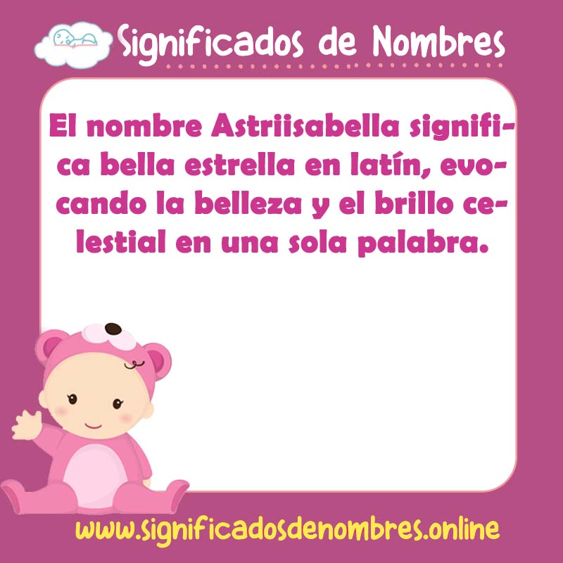 Significado y origen del nombre Astriisabella