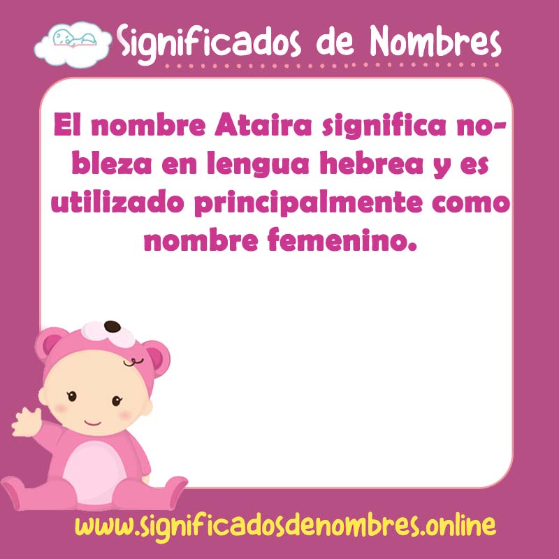 Significado y origen del nombre Ataira