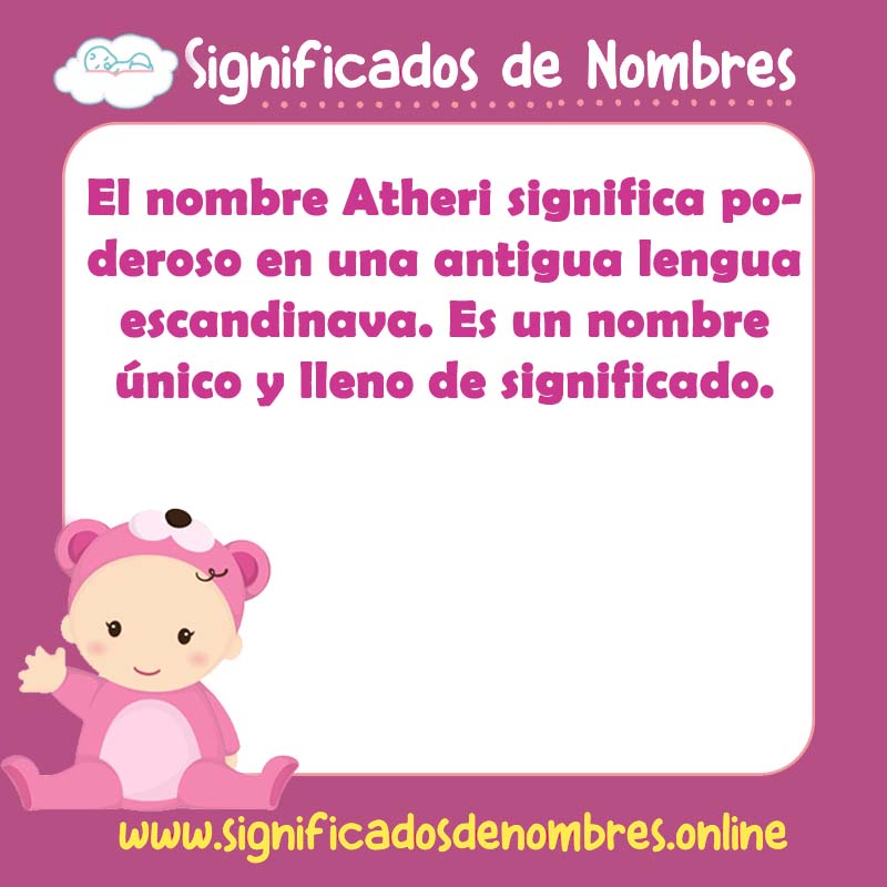 Significado y origen del nombre Atheri