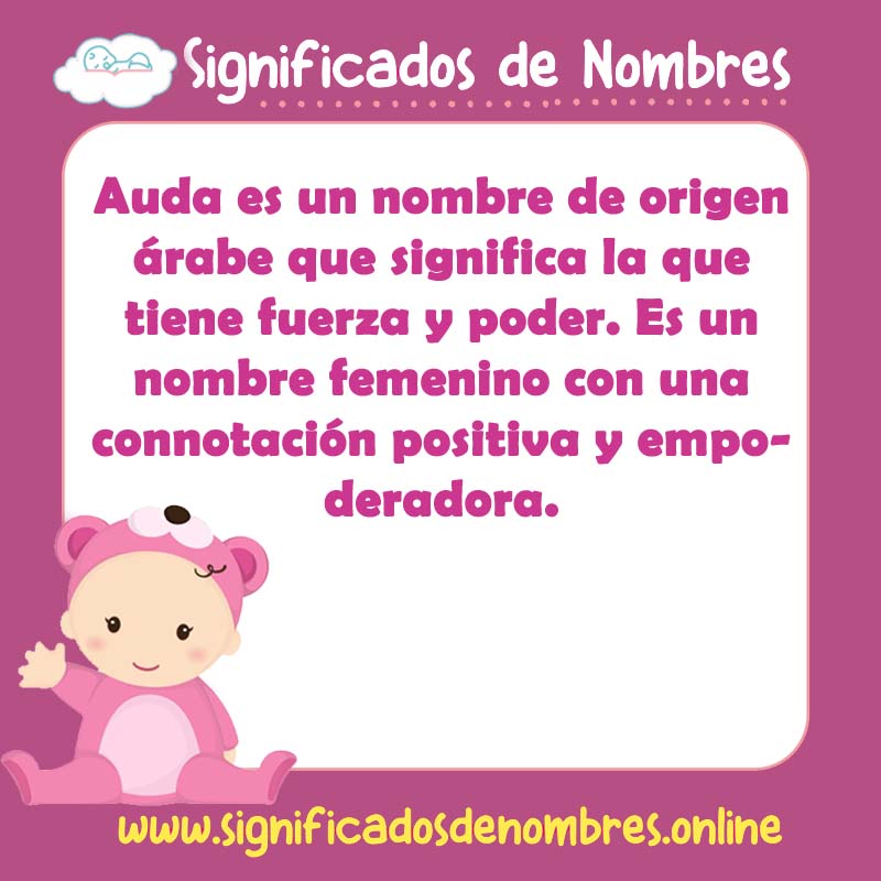 Significado y origen del nombre Auda