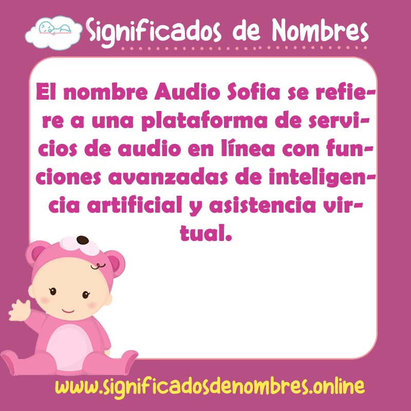 Significado y origen del nombre Audio Sofia