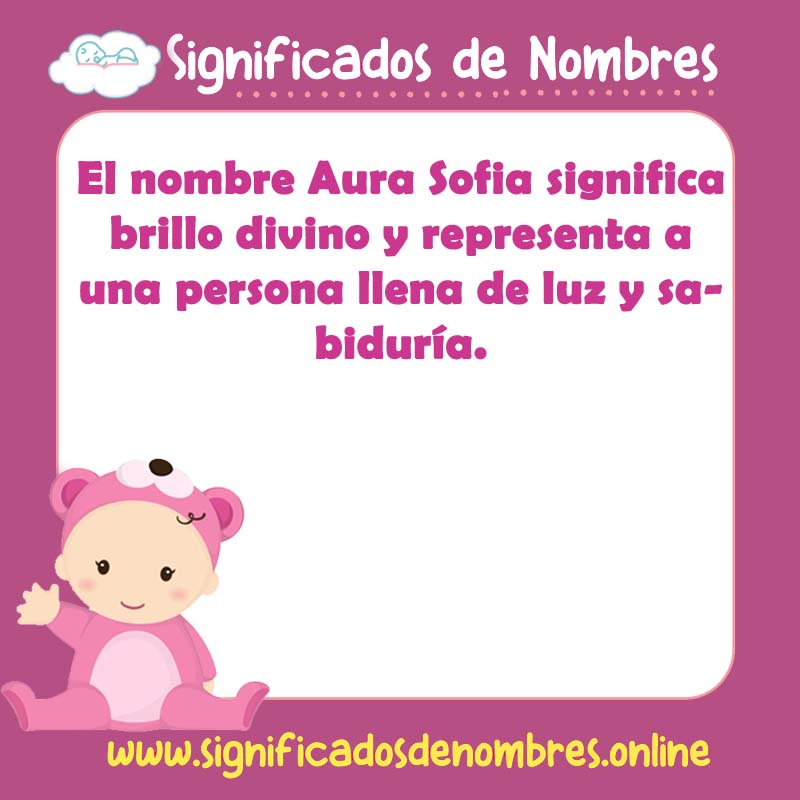 Significado y origen del nombre Aura Sofia