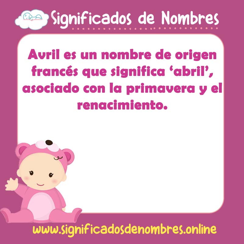 Significado y origen del nombre Avril