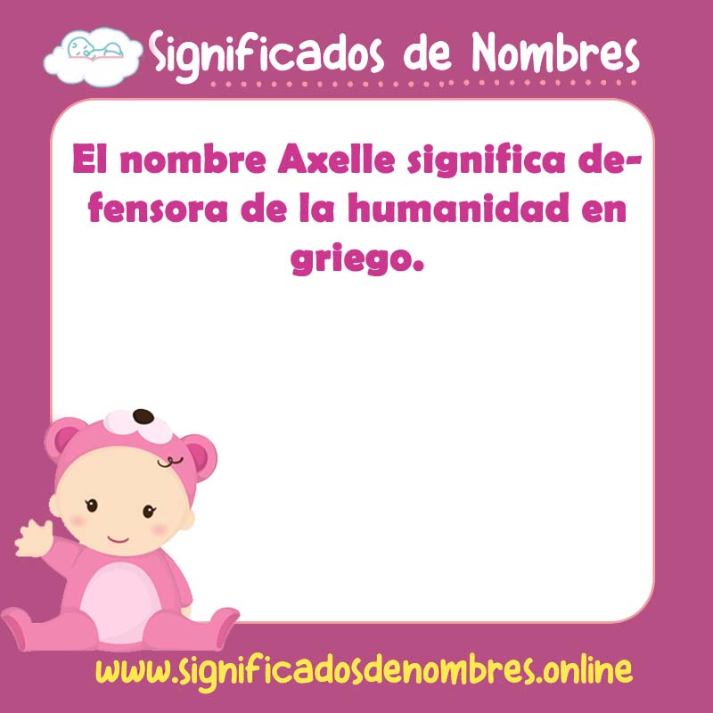 Significado y origen del nombre Axelle