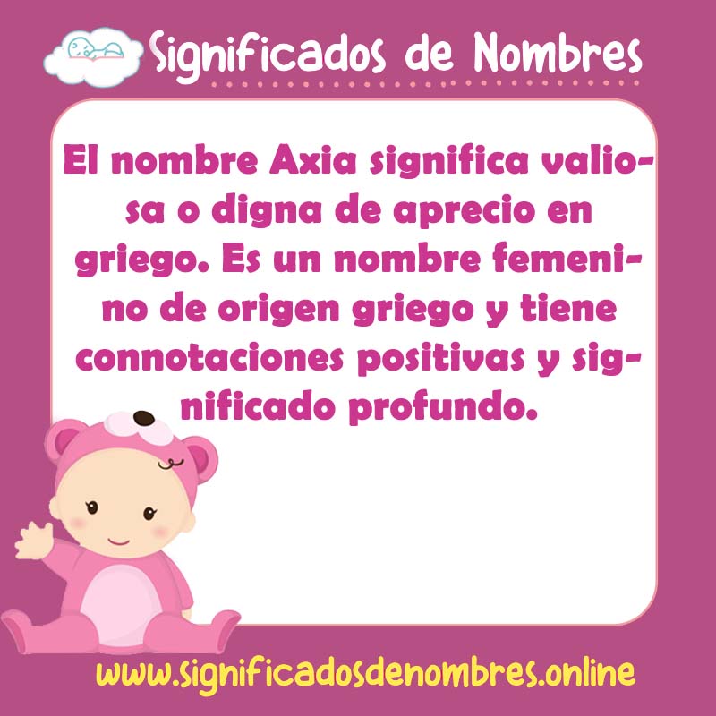 Significado y origen del nombre Axia