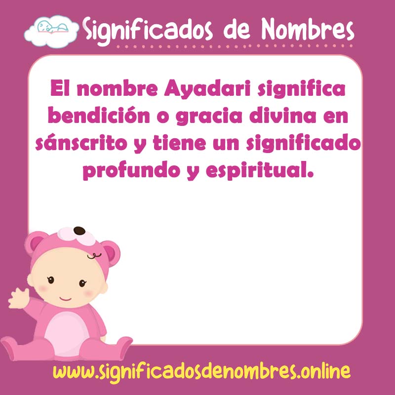 Significado y origen del nombre Ayadari