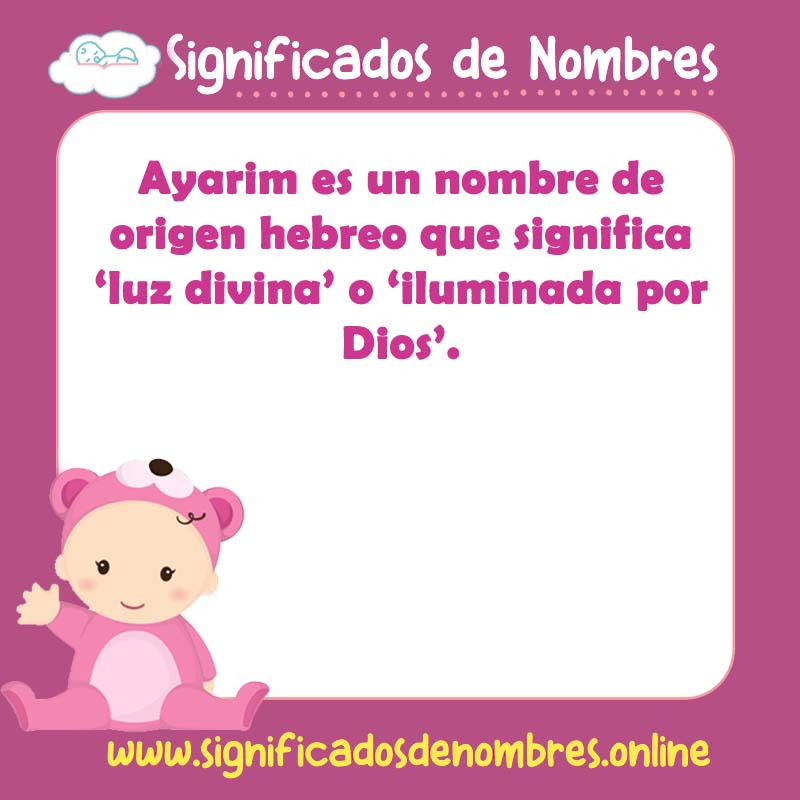 Significado y origen del nombre Ayarim